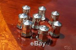 Cartier Sterling Silver Salt and Pepper Shakers Set of Eight