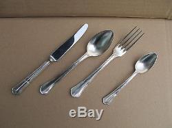 Cased set of 47 Vintage Otto Wiskemann Belgium Heavy Silverplate Cutlery