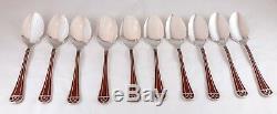 ChristofleTALISMANSIENNA BROWNChinese lacquer10 GOURMET SAUCE SPOONS NEW