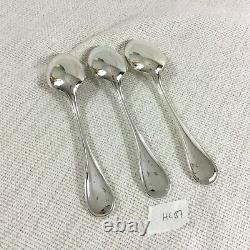 Christofle ALBI Large Table Spoons Silver Plated Cutlery Spoon Set of 3 21cm