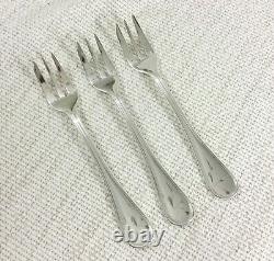 Christofle ALBI Silver Plated Cutlery Cake Forks Set of 3 French Silverware
