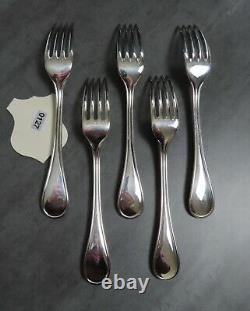Christofle ALBI Silver Plated Cutlery Large Dinner Table Forks 20.5cm Set of 5