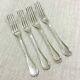 Christofle ALBI Silver Plated Cutlery Table Forks Set of 4 French Flatware 17cm