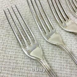Christofle ALBI Silver Plated Cutlery Table Forks Set of 4 French Flatware 17cm
