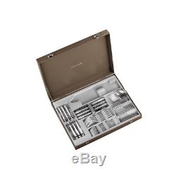 Christofle Albi 30pc Silver Plate Flatware Set (6x5pc) & Chest #0021830 B Nib Fs