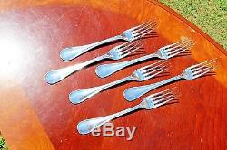 Christofle Albi Silver plated Dessert Forks Set of Six