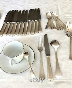 Christofle America Silverplated Flatware Set 48 Pcs 12 People Excellent