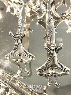 Christofle Antique Art Nouveau Gramont Silver Plated Knife Rest Set Of 12 Pcs