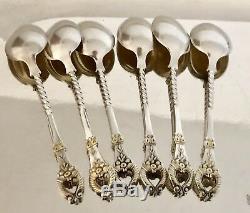 Christofle Antique Silver Plated Gilt Coffee/ Espresso Set Of 12 Spoons