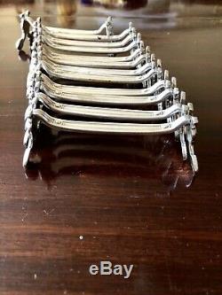 Christofle Antique Silver Plated Knife Rest Set Of 12