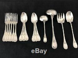Christofle Antique Silver-plated Rare Trianon Flatware Set For 6 People, 16 Pcs