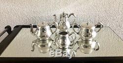Christofle Antique Silverplated Art Deco Coffee & Tea Set 4 Pcs