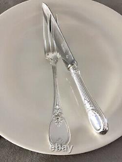 Christofle Antique Trianon Silverplated Rare Flatware Set Of 24 Pcs 4 People