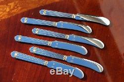 Christofle Aria Gold Silver Plated Butter Knives Set of 6