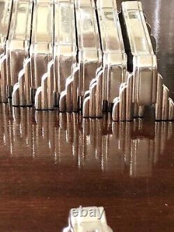 Christofle Art Deco Modernist Skyscraper Silver Plated Knife Rest Set Of 6 Pcs