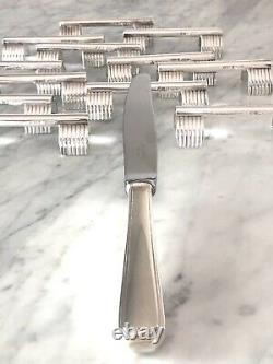 Christofle Art Deco Silverplated Knife Rest Set 12 Pcs By Luc Lanel'arceaux