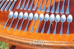 Christofle Boreal Silver Plated Flatware 48 Pcs Set in 12 Settings