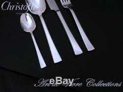 Christofle CONCORDE 12 place settings, 49 pieces Flatware Table Dinner set, RARE