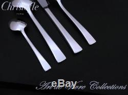 Christofle CONCORDE 12 place settings, 49 pieces Flatware Table Dinner set, RARE