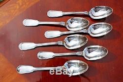 Christofle Chinon Silver Plated Dessert Spoons Set of Six