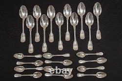 Christofle Chinon Silverplate Flatware Set Dinner Service for 11+ 70 Pieces