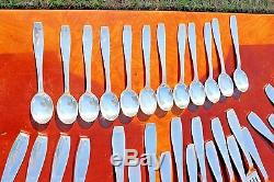 Christofle Cirta Silver Plated Flatware 47 Pcs Set in 12 Settings