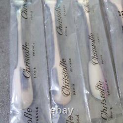 Christofle Cluny Fish Knife Fork Unopened 6pcs Silverplate Flatware Brand New