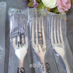 Christofle Cluny Fish Knife Fork Unopened 6pcs Silverplate Flatware Brand New