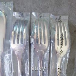 Christofle Cluny Fish Knife Fork Unopened 6pcs Silverplate Flatware Brand New