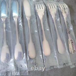 Christofle Cluny Fish Knife Fork Unopened 6pcs Silverplate Flatware Brand New