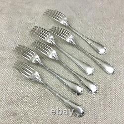 Christofle Cutlery Set Large Table Forks Rubans Silver Plate Cross Ribbon