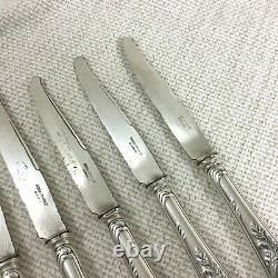 Christofle Cutlery Silver Plated Tea Knives Set of 6 Marly Antique Flatware