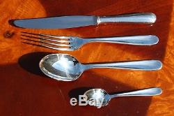 Christofle Dax Silver Plated Flatware Set 24 Pieces in Six Settings