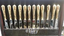 Christofle France Gold Plated MARLY pattern Set of 103