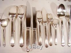 Christofle France Silverplate Flatware set for 6 persons 48pc ARIA, Antique 1930
