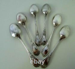 Christofle France Vintage Silverplate Marly Desert Spoon Set X6