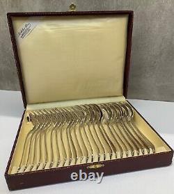 Christofle Japonais (japanese) Silverplate Vintage Box Set Spoons & Forks