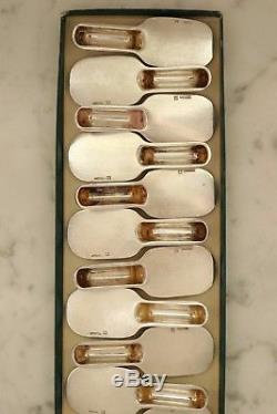 Christofle Luc Lanel Ondulation set of 12 knives rests Antiques FRANCE + BOX