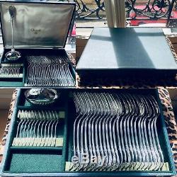 Christofle MARLY Flateware 37 pcs -12 Pers Table Dinner set perfect + Box