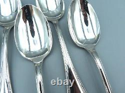Christofle Malmaison Large Table Spoons Set of 6 Silver Plated Flatware