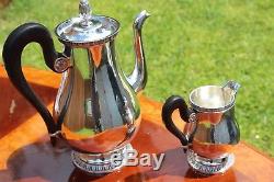Christofle Malmaison Silver Plated Coffee Pot and Creamer set