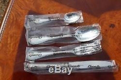 Christofle Malmaison Silver Plated NEW Magnificent Flatware 24 Pcs in 6 Settings