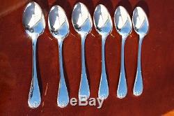 Christofle Malmaison Silver plated Coffee Spoons Set of Six