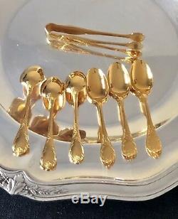Christofle Marly 24 K Gold Plated Coffee/tea Set 7 Pcs 6 People