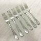 Christofle Marly Cutlery Large Table Forks Set of 6 Vintage French Silver Plated