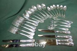 Christofle Marly Cutlery Set Spoon Fork Knife French Silver Plated Dinner Set