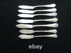 Christofle Marly Fish Knives Silverplate 7 French Silverware and Flatware