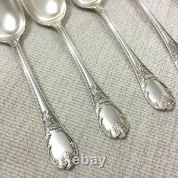Christofle Marly Silver Plate Cutlery Large Table Spoons Set of 6 Louis XIV