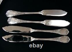 Christofle Marly Silver Plated 6 Fish Knives Set Christofle Marly Flatware