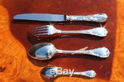 Christofle Marly Silver Plated Flatware 24 Pcs in 6 Settings